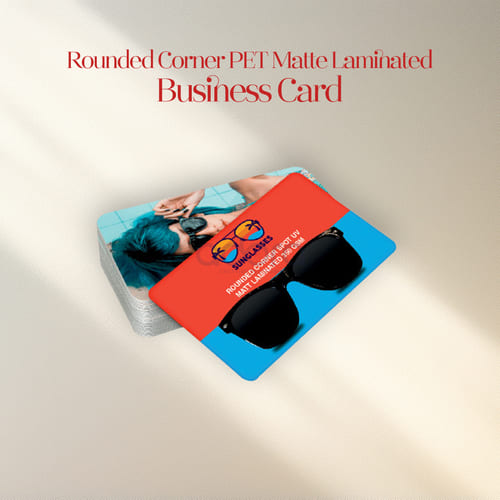 Rounded Corner PET Matte Laminated Business Card