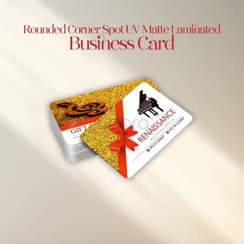 Rounded Corner Spot UV Matte Laminated Business Card